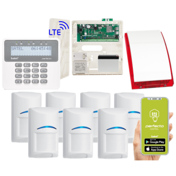 ZESTAW ALARMOWY SATEL PERFECTA 16 LTE SET-A 7 CZUJEK BOSCH + PRF-LCD + SYRENA SP-4001 R