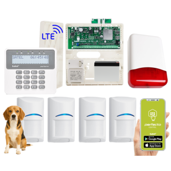 ZESTAW ALARMOWY SATEL PERFECTA 32 LTE SET 4 CZUJKI BOSCH Pet 20kg + PRF-LCD + TI700