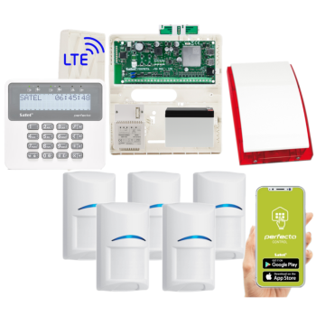 ZESTAW ALARMOWY SATEL PERFECTA 32 LTE SET 5 CZUJEK BOSCH + PRF-LCD + SP-4001 R
