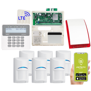 ZESTAW ALARMOWY SATEL PERFECTA 32 LTE SET 6 CZUJEK BOSCH + PRF-LCD + SP-4001 R