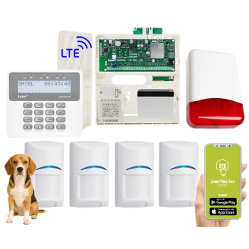 ZESTAW ALARMOWY SATEL PERFECTA 32 LTE SET + PERFECTA-RF + 4 CZUJKI BOSCH Pet 20kg + PRF-LCD + TI700