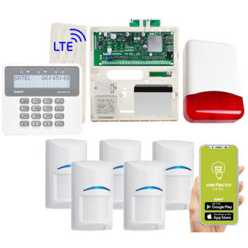 ZESTAW ALARMOWY SATEL PERFECTA 32 LTE SET-A + PERFECTA-RF + 5 CZUJEK BOSCH + PRF-LCD + TI700