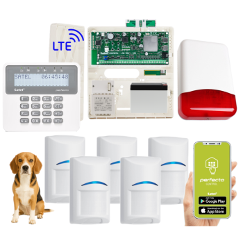 ZESTAW ALARMOWY SATEL PERFECTA 32 LTE SET + PERFECTA-RF + 5 CZUJEK BOSCH Pet 20kg + PRF-LCD + TI700