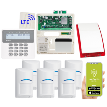 ZESTAW ALARMOWY SATEL PERFECTA 32 LTE SET + PERFECTA-RF + 6 CZUJEK BOSCH + PRF-LCD + SP-4001 R