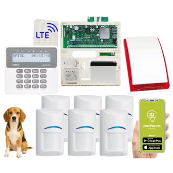 ZESTAW ALARMOWY SATEL PERFECTA 32 LTE SET + PERFECTA-RF + 6 CZUJEK BOSCH Pet 20kg + PRF-LCD + SP-4001R