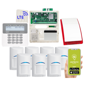 ZESTAW ALARMOWY SATEL PERFECTA 32 LTE SET + PERFECTA-RF + 7 CZUJEK BOSCH + PRF-LCD + SP-4001 R