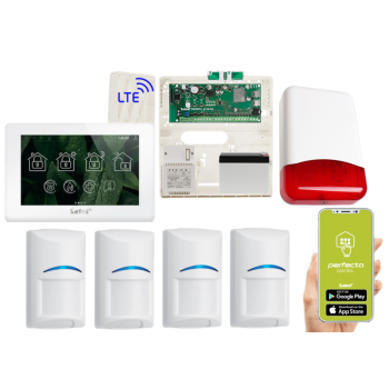 ZESTAW ALARMOWY SATEL PERFECTA 64 M + PANEL DOTYKOWY TSH2R-W + 4 CZUJKI BOSCH + SYRENA TI700
