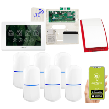 ZESTAW ALARMOWY SATEL PERFECTA 64 M + PANEL DOTYKOWY TSH2R-W + 6 CZUJEK SLIM-PIR + SYRENA SP-4001R
