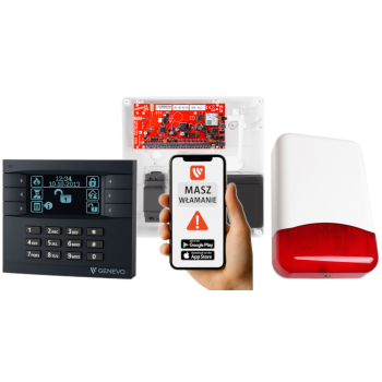SYSTEM ALARMOWY GENEVO PRiMA64LTE BOX + PRiMA LCD GY-BK + TI700