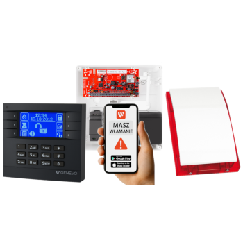 SYSTEM ALARMOWY GENEVO PRiMA64LTE BOX + PRiMA LCD GY-BL + SP-4001R