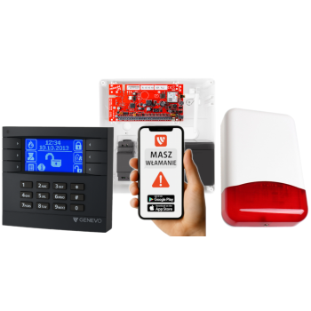 SYSTEM ALARMOWY GENEVO PRiMA64LTE BOX + PRiMA LCD GY-BL + TI700