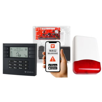 SYSTEM ALARMOWY GENEVO PRiMA64LTE BOX + PRiMA LCD GY-WH + TI700