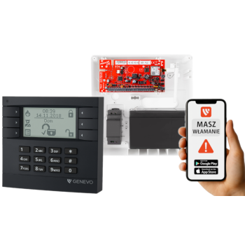 SYSTEM ALARMOWY GENEVO PRiMA64LTE BOX + PRiMA LCD GY-WH