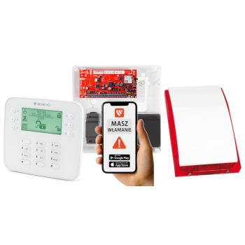 SYSTEM ALARMOWY GENEVO PRiMA64LTE BOX + PRiMA LCD SL + SP-4001R