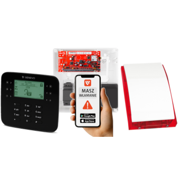 SYSTEM ALARMOWY GENEVO PRiMA64LTE BOX + PRiMA LCD SL BK + SP-4001R