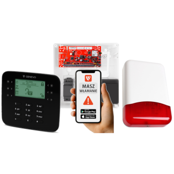 SYSTEM ALARMOWY GENEVO PRiMA64LTE BOX + PRiMA LCD SL BK + TI700