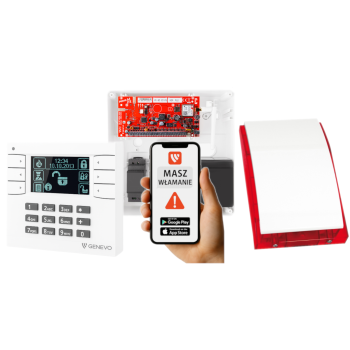 SYSTEM ALARMOWY GENEVO PRiMA64LTE BOX + PRiMA LCD WH-BK + SP-4001R