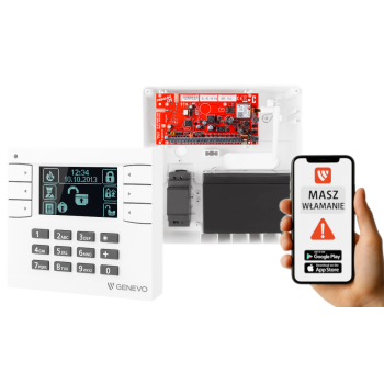 SYSTEM ALARMOWY GENEVO PRiMA64LTE BOX + PRiMA LCD WH-BK