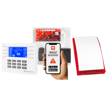 SYSTEM ALARMOWY GENEVO PRiMA64LTE BOX + PRiMA LCD WH-BL + SP-4001R