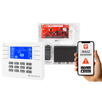 SYSTEM ALARMOWY GENEVO PRiMA64LTE BOX + PRiMA LCD WH-BL