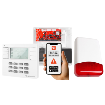 SYSTEM ALARMOWY GENEVO PRiMA64LTE BOX + PRiMA LCD WH-WH + TI700