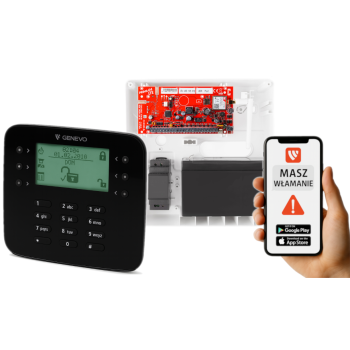 SYSTEM ALARMOWY GENEVO PRiMA64LTE BOX + PRiMA LCD SL BK