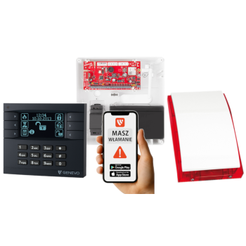 SYSTEM ALARMOWY GENEVO PRiMA64LTE WL BOX + PRiMA LCD GY-BK + SP-4001R