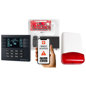 SYSTEM ALARMOWY GENEVO PRiMA64LTE WL BOX + PRiMA LCD GY-BK + TI700