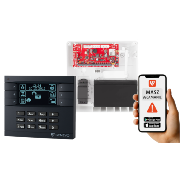SYSTEM ALARMOWY GENEVO PRiMA64LTE WL BOX + PRiMA LCD GY-BK