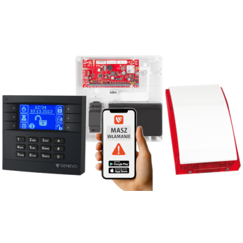 SYSTEM ALARMOWY GENEVO PRiMA64LTE WL BOX + PRiMA LCD GY-BL + SP-4001R