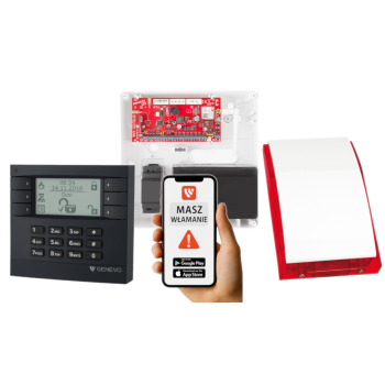 SYSTEM ALARMOWY GENEVO PRiMA64LTE WL BOX + PRiMA LCD GY-WH + SP-4001R