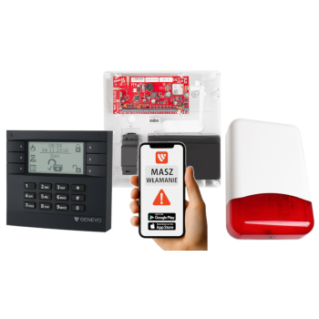 SYSTEM ALARMOWY GENEVO PRiMA64LTE WL BOX + PRiMA LCD GY-WH + TI700