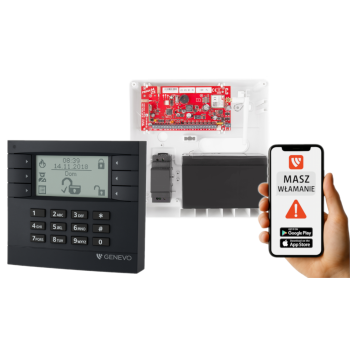 SYSTEM ALARMOWY GENEVO PRiMA64LTE WL BOX + PRiMA LCD GY-WH