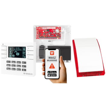 SYSTEM ALARMOWY GENEVO PRiMA64LTE WL BOX + PRiMA LCD WH-BK + SP-4001R