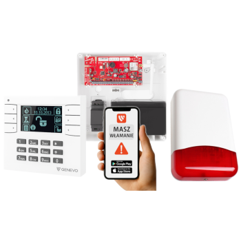 SYSTEM ALARMOWY GENEVO PRiMA64LTE WL BOX + PRiMA LCD WH-BK + TI700