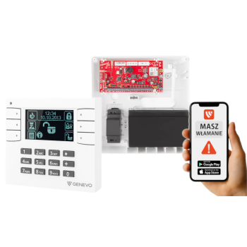 SYSTEM ALARMOWY GENEVO PRiMA64LTE WL BOX + PRiMA LCD WH-BK