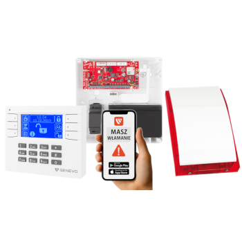 SYSTEM ALARMOWY GENEVO PRiMA64LTE WL BOX + PRiMA LCD WH-BL + SP-4001R