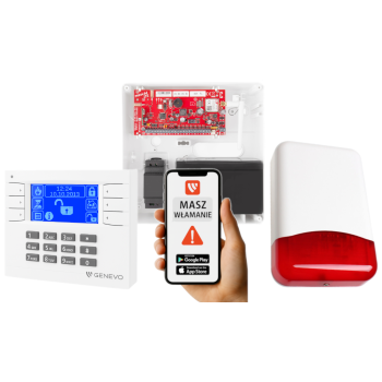 SYSTEM ALARMOWY GENEVO PRiMA64LTE WL BOX + PRiMA LCD WH-BL + TI700