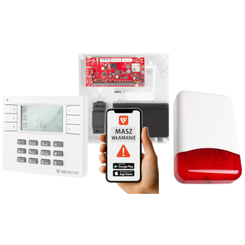 SYSTEM ALARMOWY GENEVO PRiMA64LTE WL BOX + PRiMA LCD WH-WH + TI700