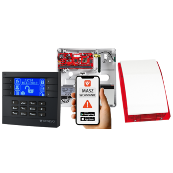 SYSTEM ALARMOWY GENEVO PRiMA64Q LCD GY-BL SP-4001R 7Ah