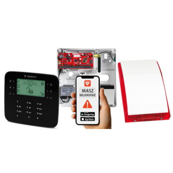 SYSTEM ALARMOWY GENEVO PRiMA64Q LCD SL BK SP-4001R 7Ah
