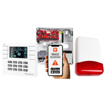 SYSTEM ALARMOWY GENEVO PRiMA64Q LCD WH-BK TI700 7Ah