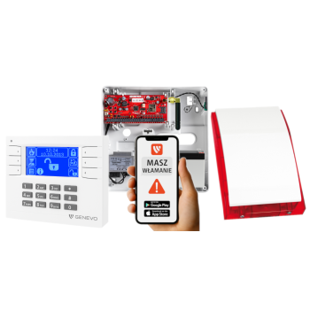 SYSTEM ALARMOWY GENEVO PRiMA64Q LCD WH-BL SP-4001R 7Ah