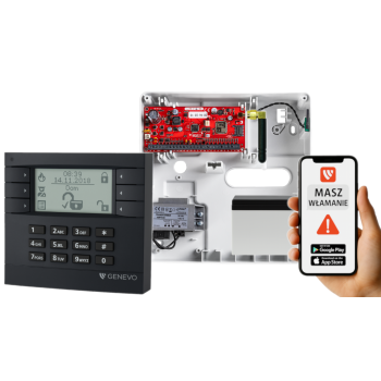 SYSTEM ALARMOWY GENEVO PRiMA64Q LCD GY-WH