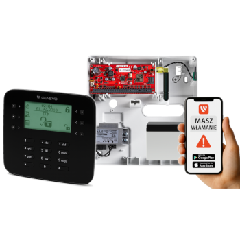 SYSTEM ALARMOWY GENEVO PRiMA64Q LCD SL BK