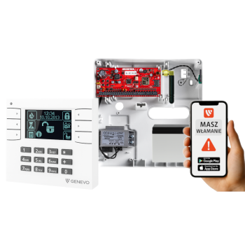 SYSTEM ALARMOWY GENEVO PRiMA64Q LCD WH-BK