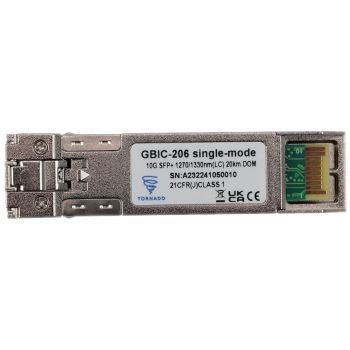 MODUŁ SFP+ PULSAR GBIC-206 20km DOM (TORNADO) 10G 1270/1330nm (LC) MULTIMODE