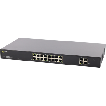 SWITCH PoE 20-PORTOWY PULSAR SFG116WP BEZ ZASILACZA DO 16 KAMER IP