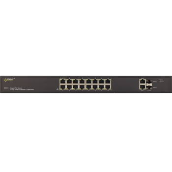 SWITCH PoE 20-PORTOWY PULSAR SFG116WP BEZ ZASILACZA DO 16 KAMER IP
