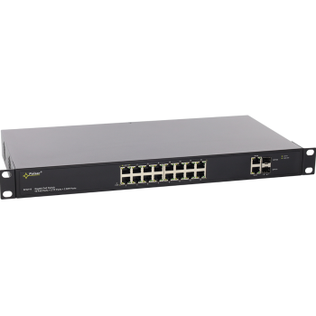 SWITCH PoE 20-PORTOWY PULSAR SFG116WP BEZ ZASILACZA DO 16 KAMER IP